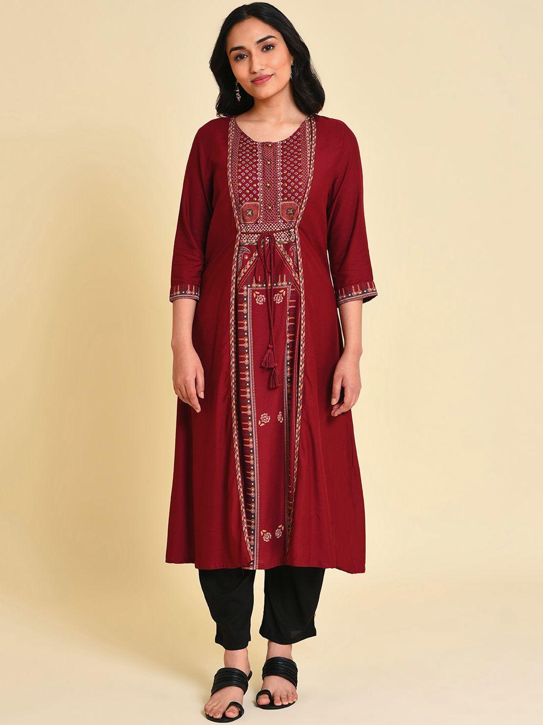 w-round-neck-ethnic-motifs-printed-sequins-straight-kurta