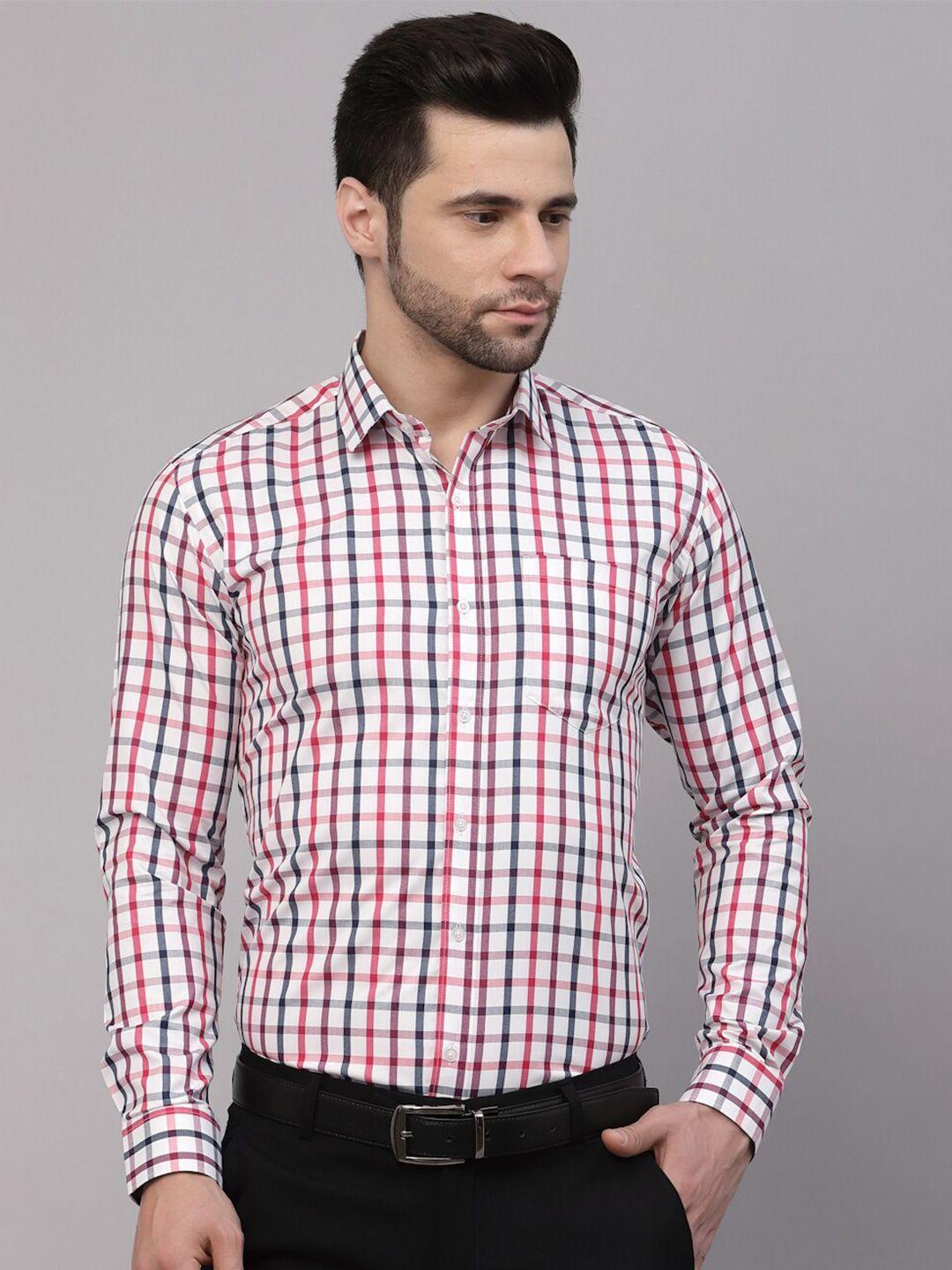 style-quotient-smart-fit-gingham-checked-printed-formal-shirt