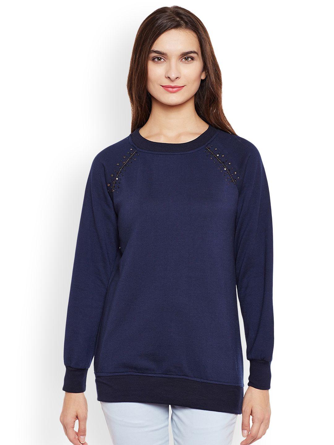 belle-fille-women-navy-blue-solid-sweatshirt