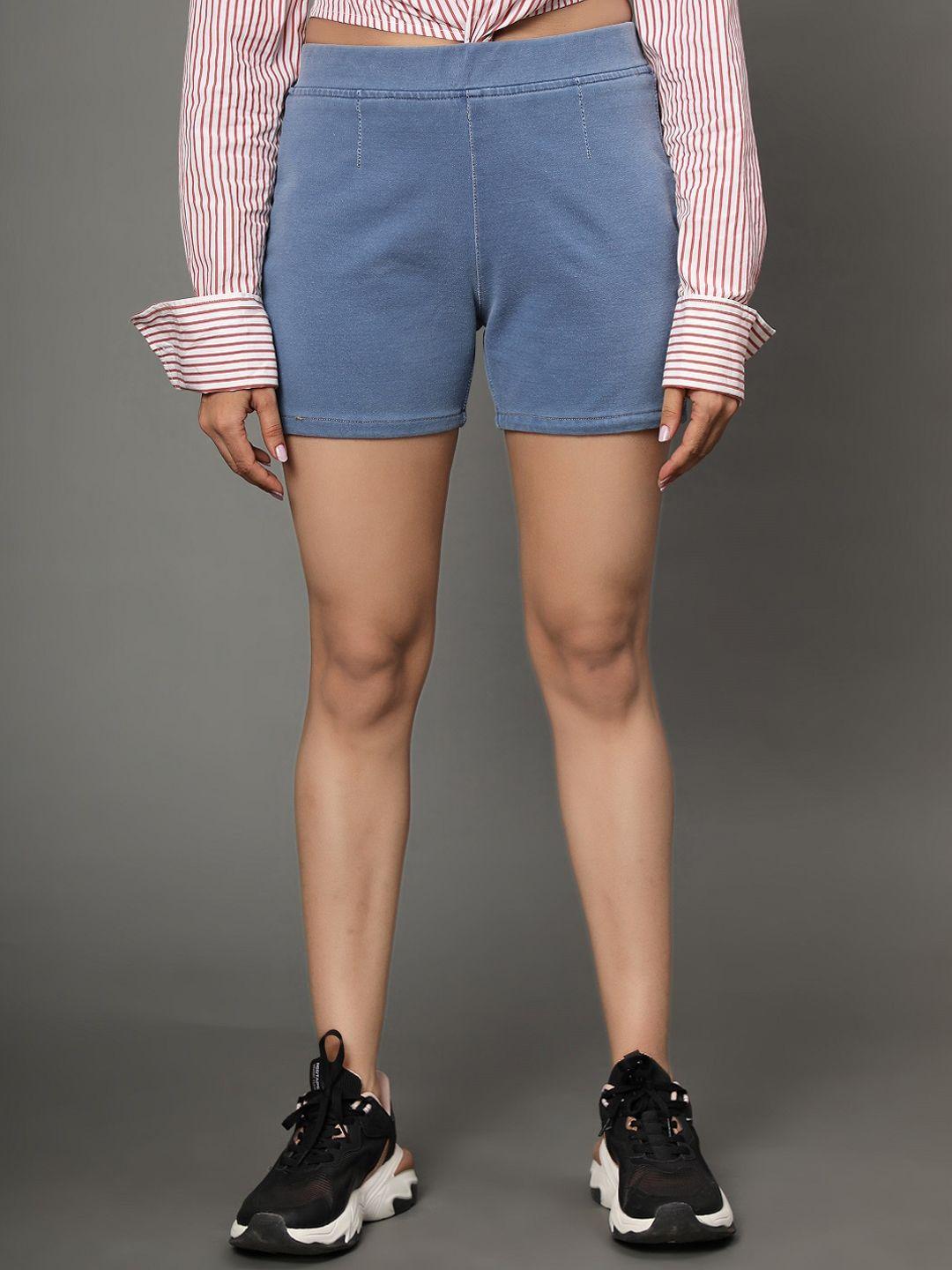 angelfab-women-high-rise-slip-on-denim-shorts
