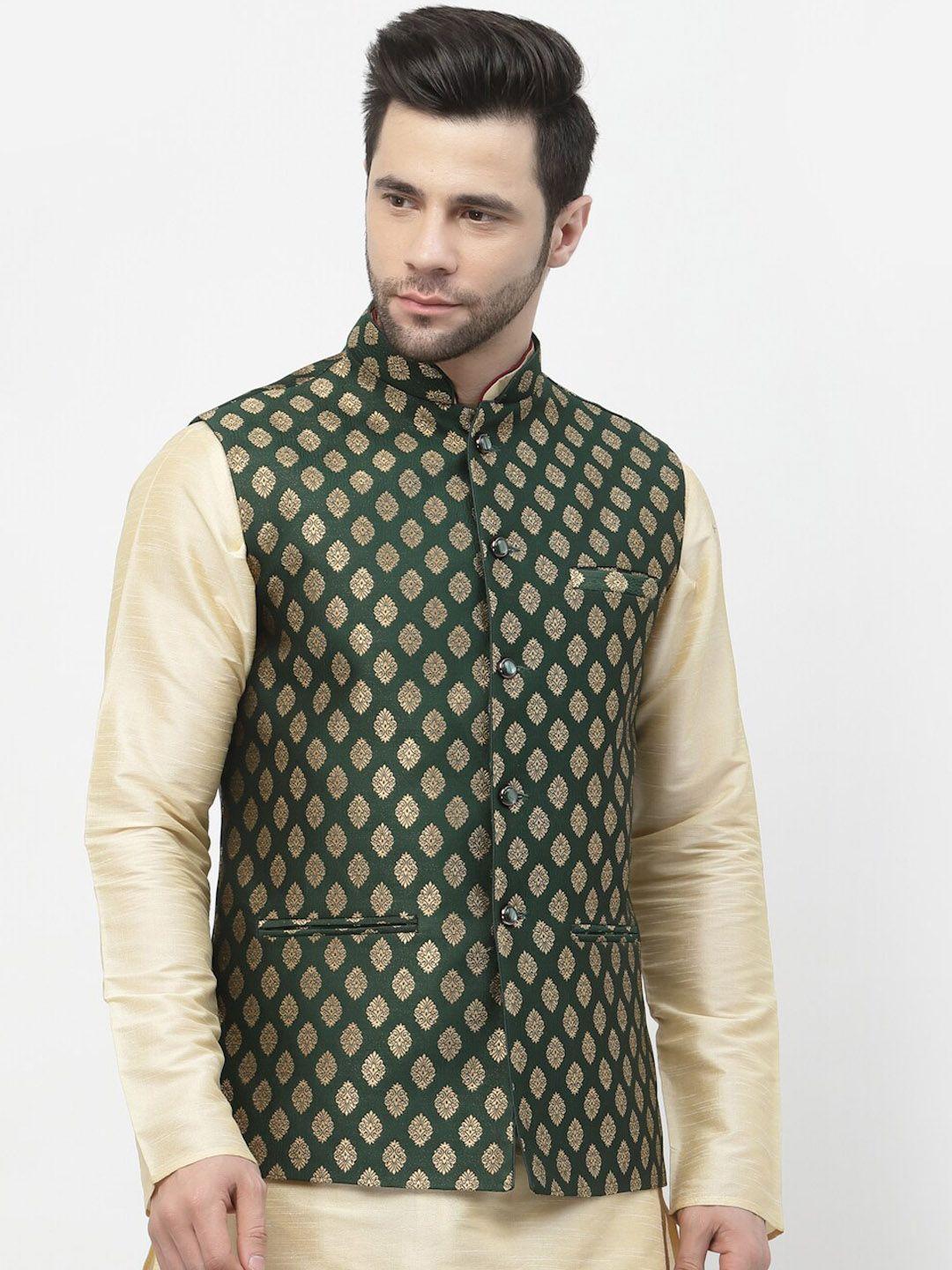 badoliya-&-sons-woven-design-nehru-jacket