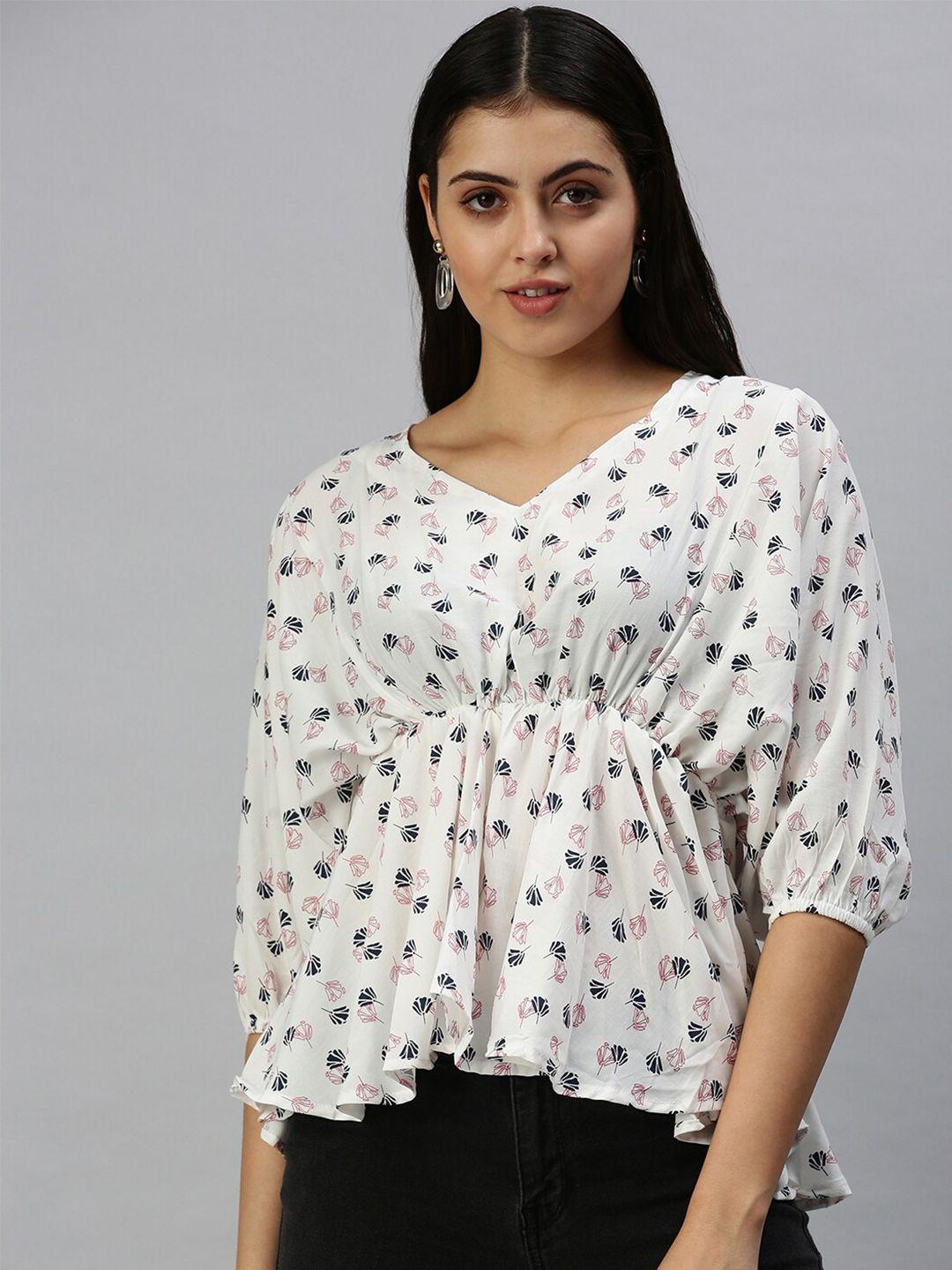 showoff-floral-printed-puff-sleeves-crepe-empire-top