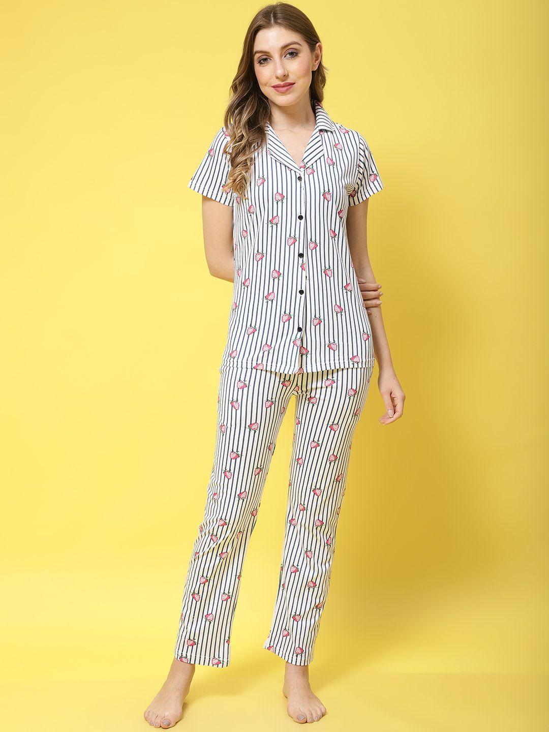 claura-striped-pure-cotton-night-suit