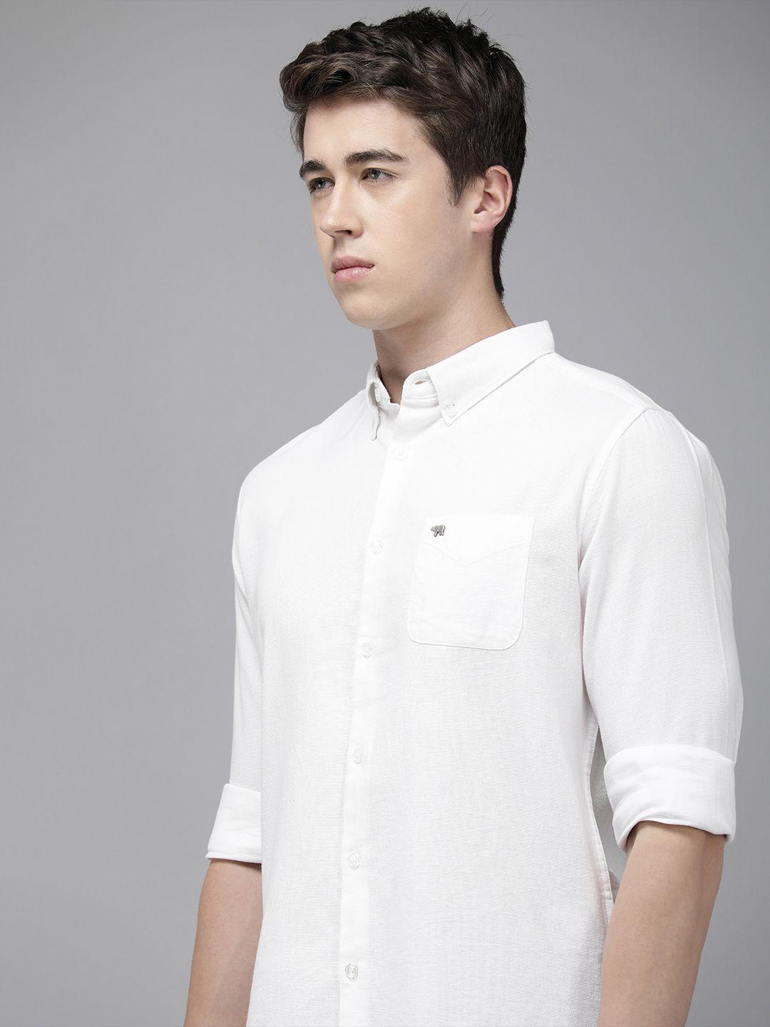 the-bear-house-men-slim-fit-opaque-pure-cotton-casual-shirt