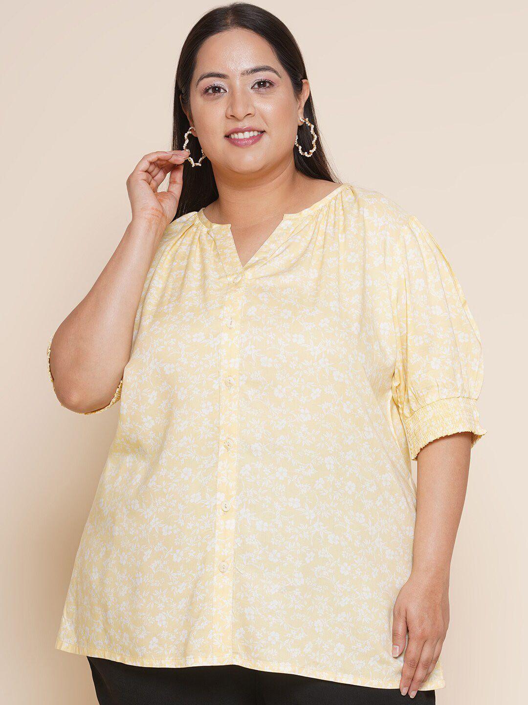 kiaahvi-by-john-pride-plus-size-floral-printed-mandarin-collar-shirt-style-top
