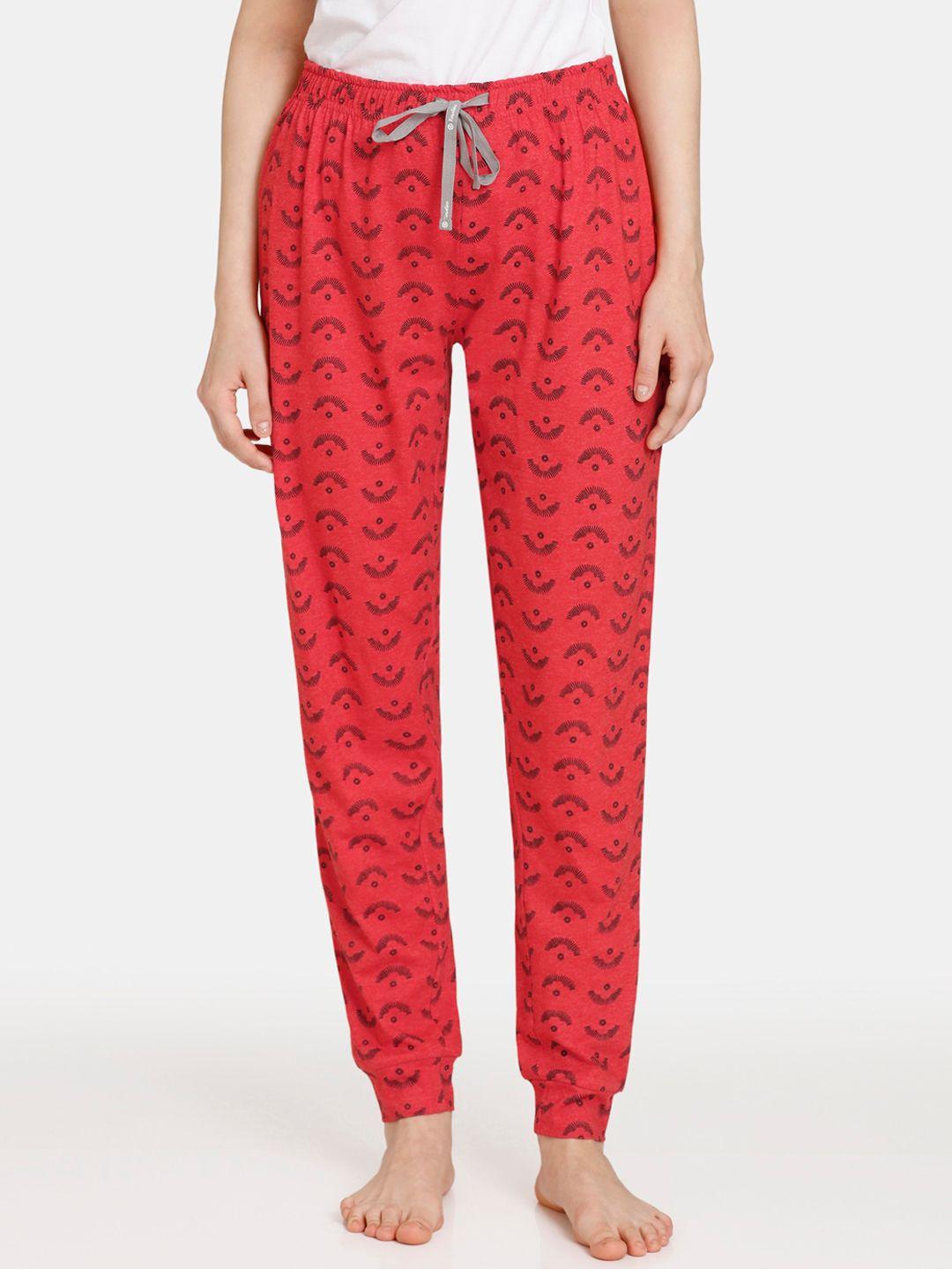 rosaline-by-zivame-women-printed-mid-rise-jogger