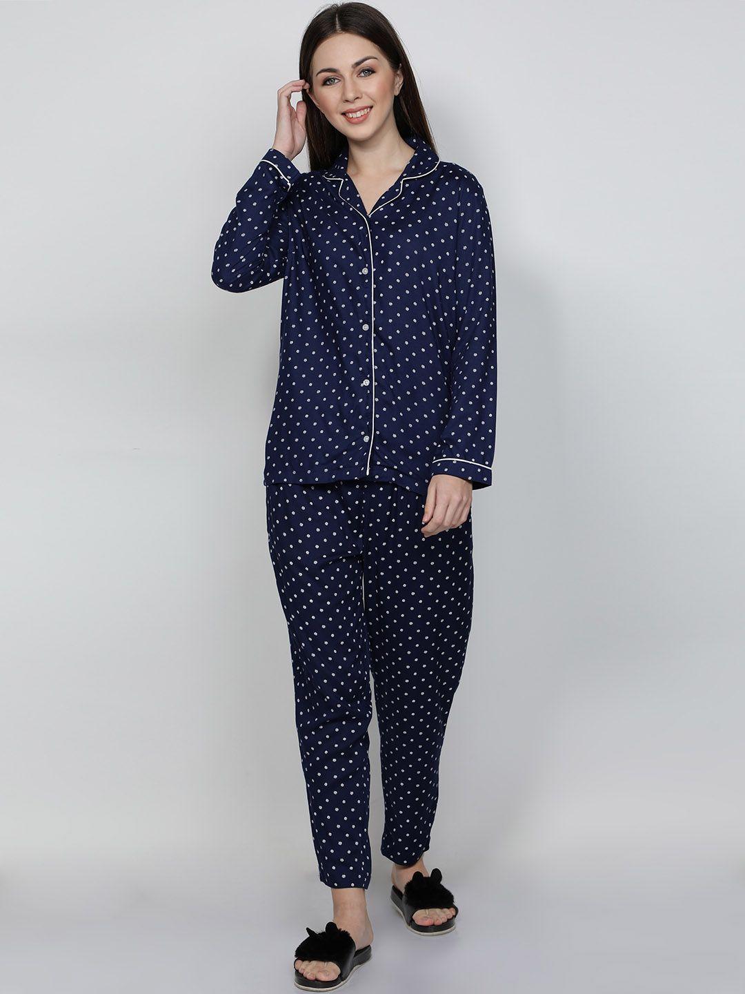 nuevosdamas-polka-dots-printed-night-suit