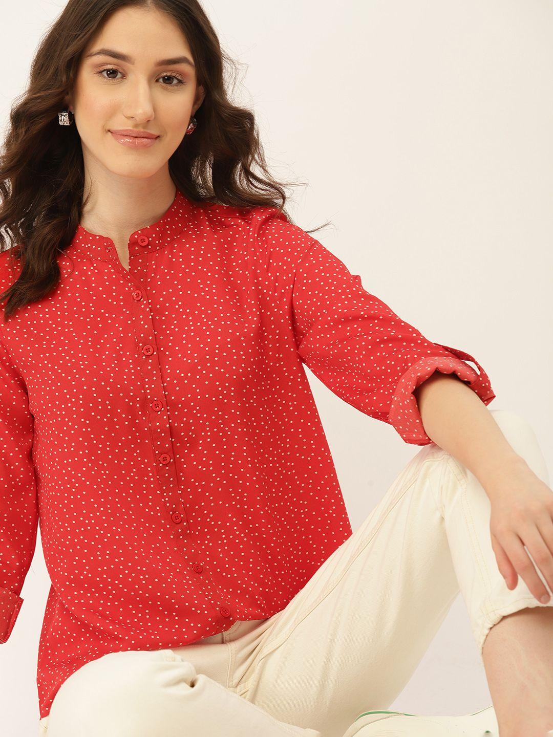 dressberry-comfort-polka-dot-opaque-printed-casual-shirt