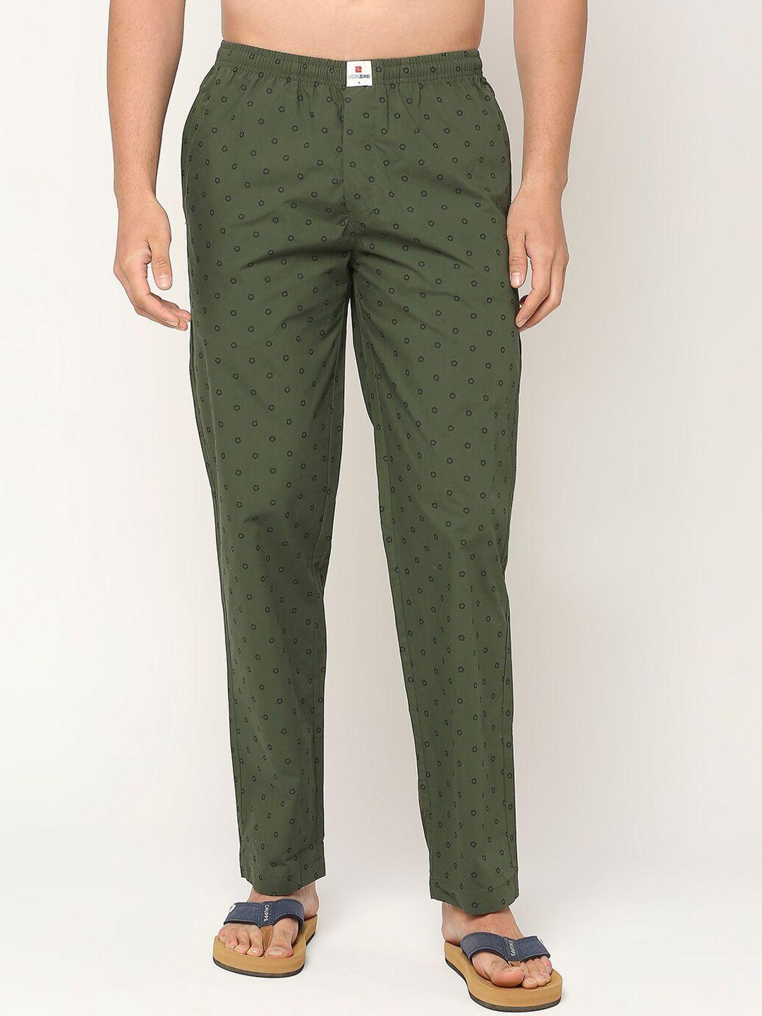 underjeans-by-spykar-men-printed-cotton-mid-rise-straight-lounge-pants