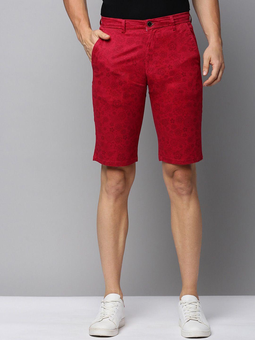 showoff-men-floral-printed-cotton-mid-rise-shorts