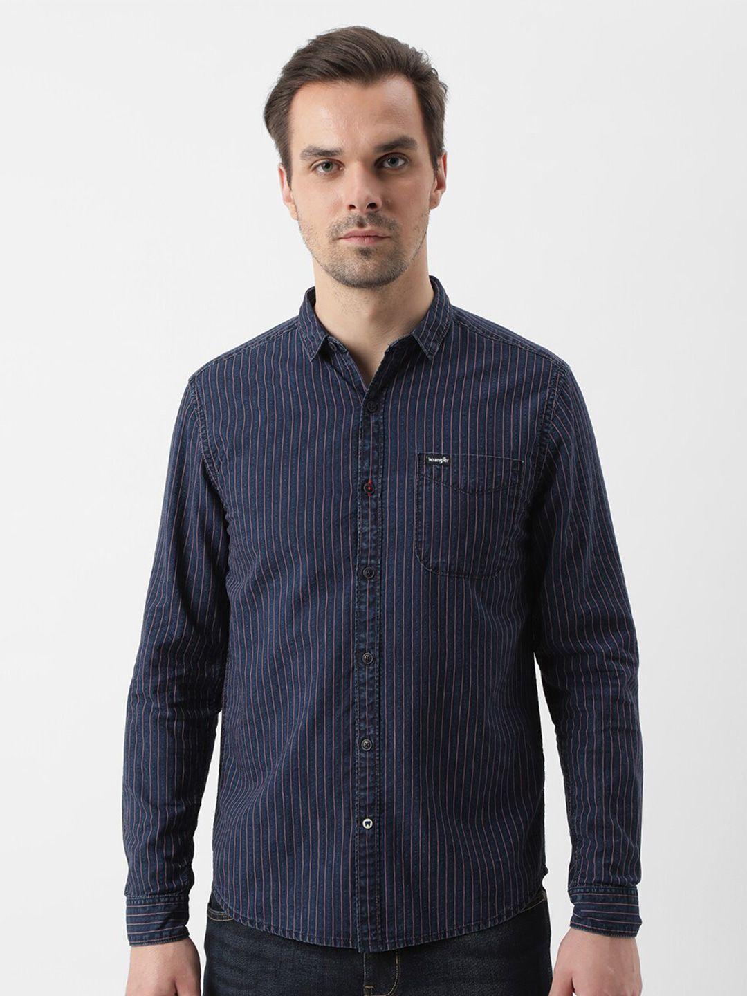 wrangler-vertical-striped-slim-fit-opaque-cotton-casual-shirt