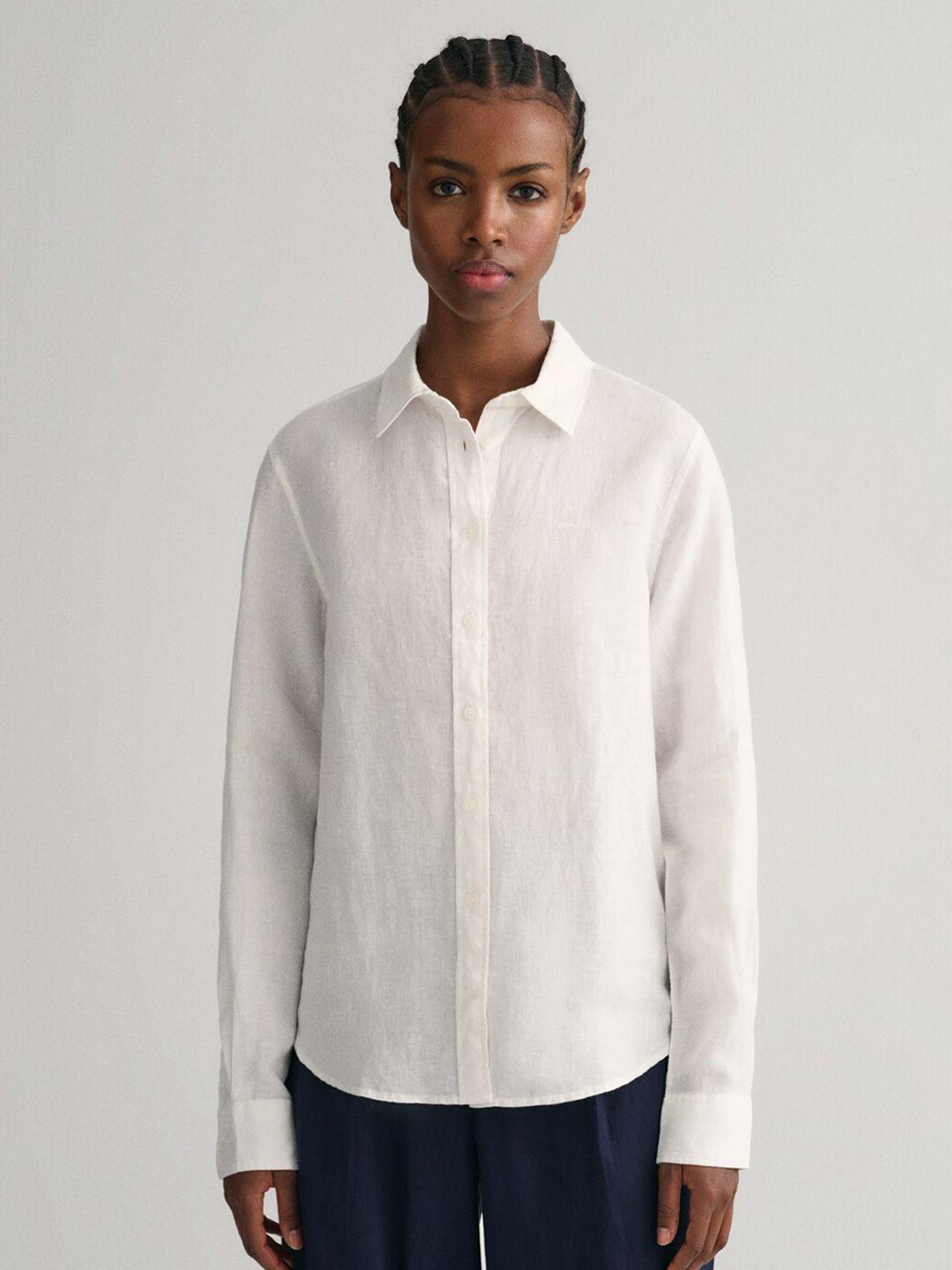 gant-spread-collar-opaque-linen-casual-shirt