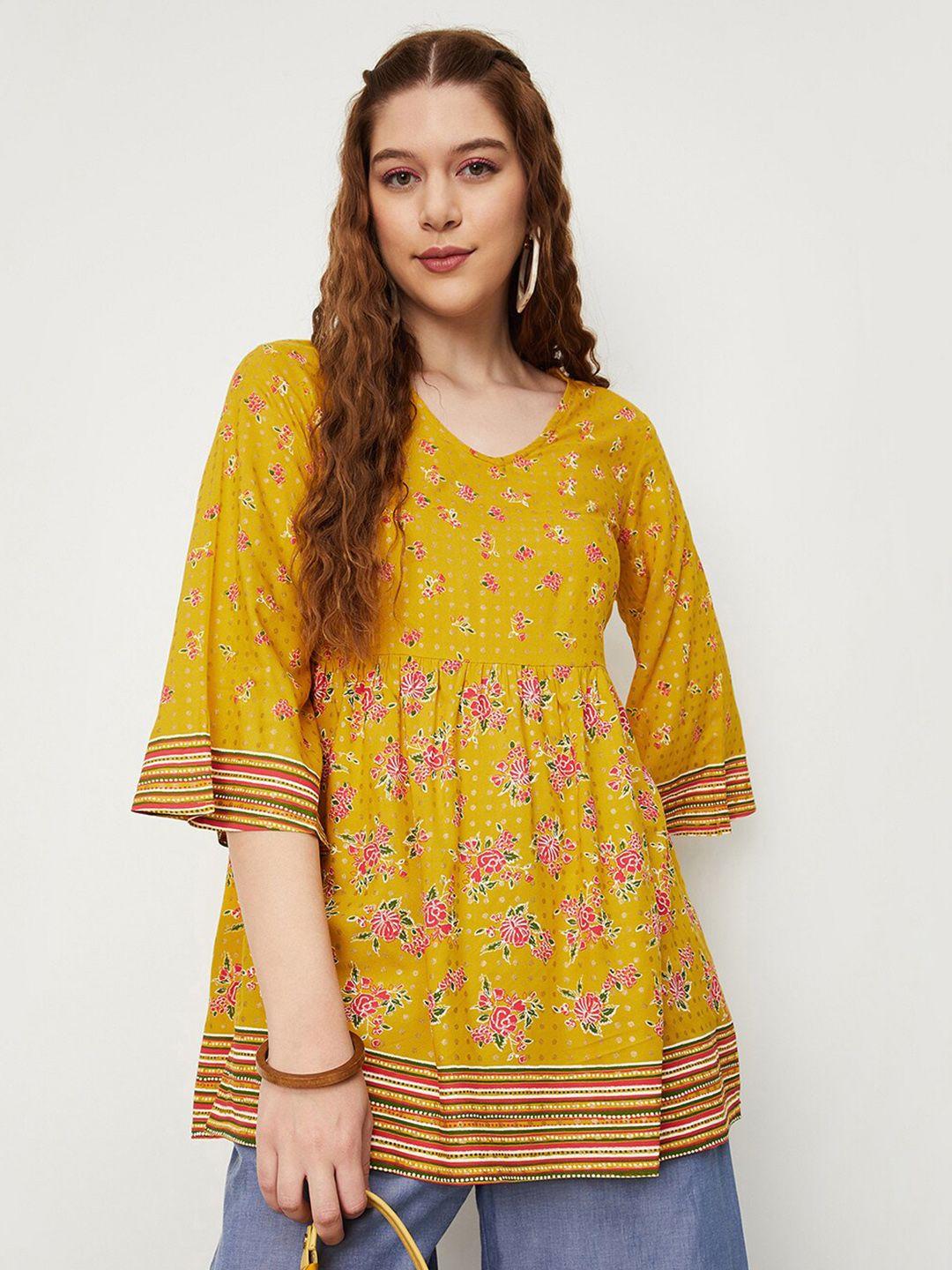 max-floral-printed-v-neck-tunic