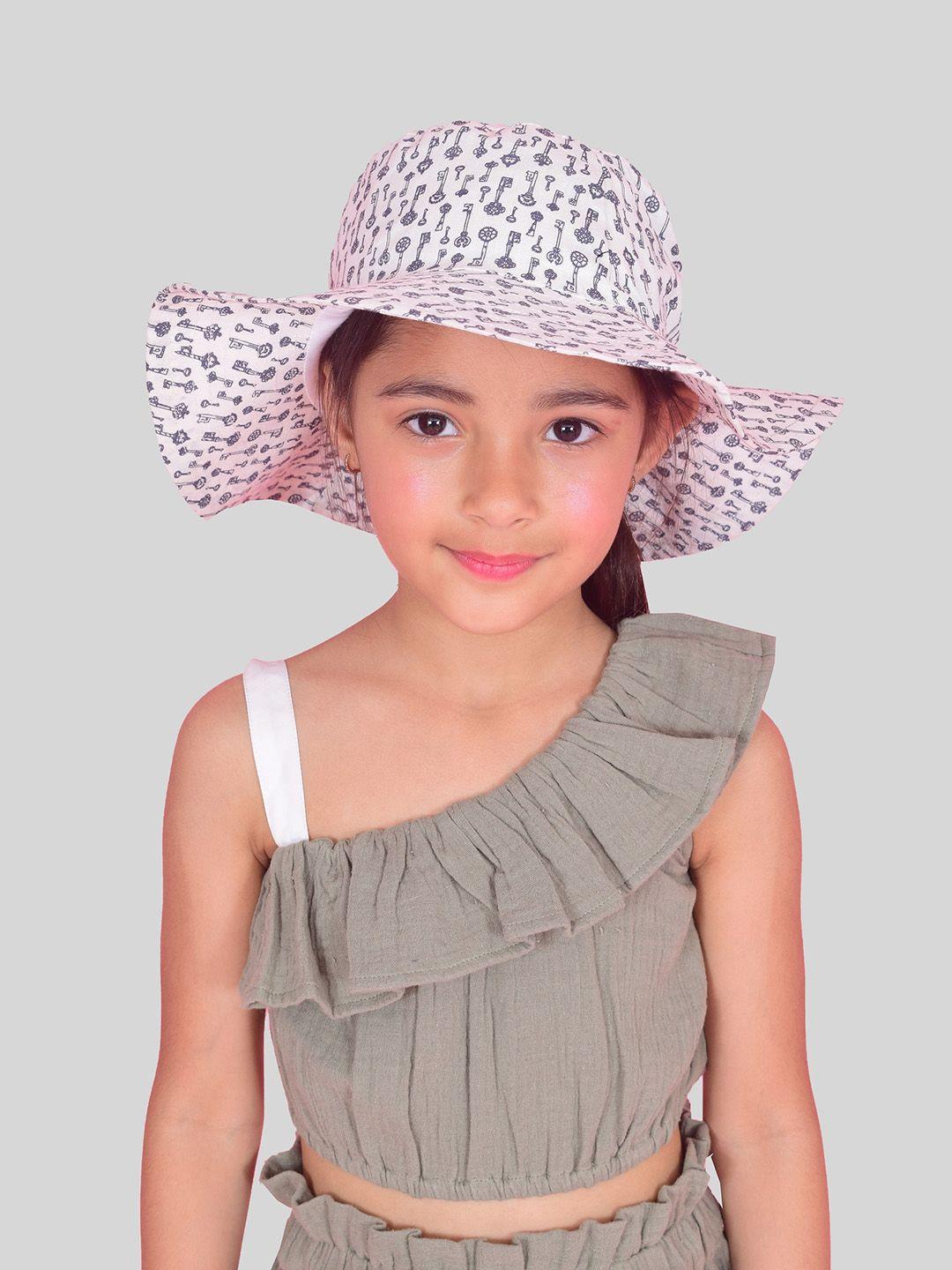 nuevosdamas-girls-key-printed-circular-sun-hat