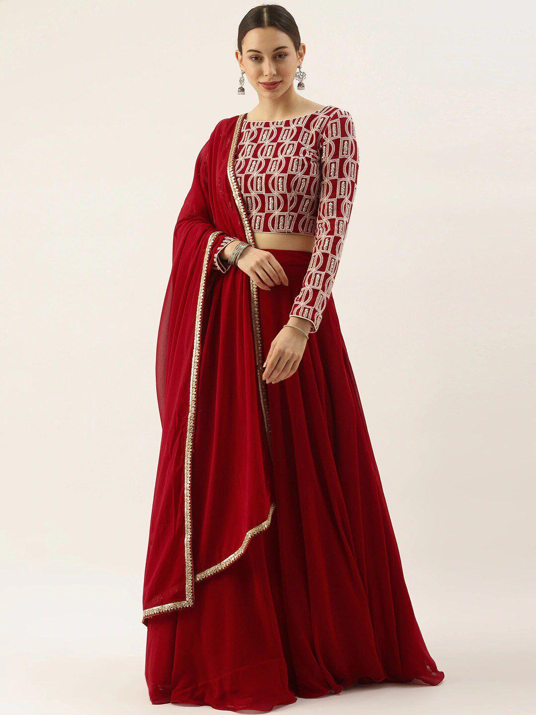 fabpixel-embroidered-kalamkari-semi-stitched-lehenga-&-unstitched-blouse-with-dupatta