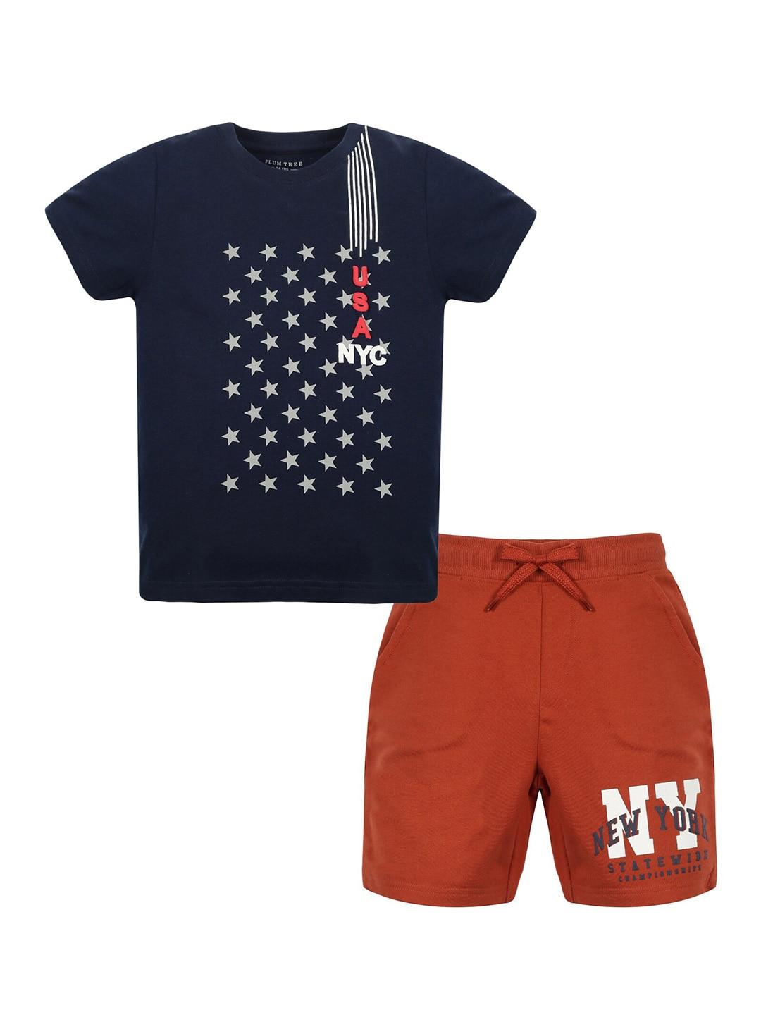 plum-tree-boys-printed-pure-cotton-t-shirt-with-shorts