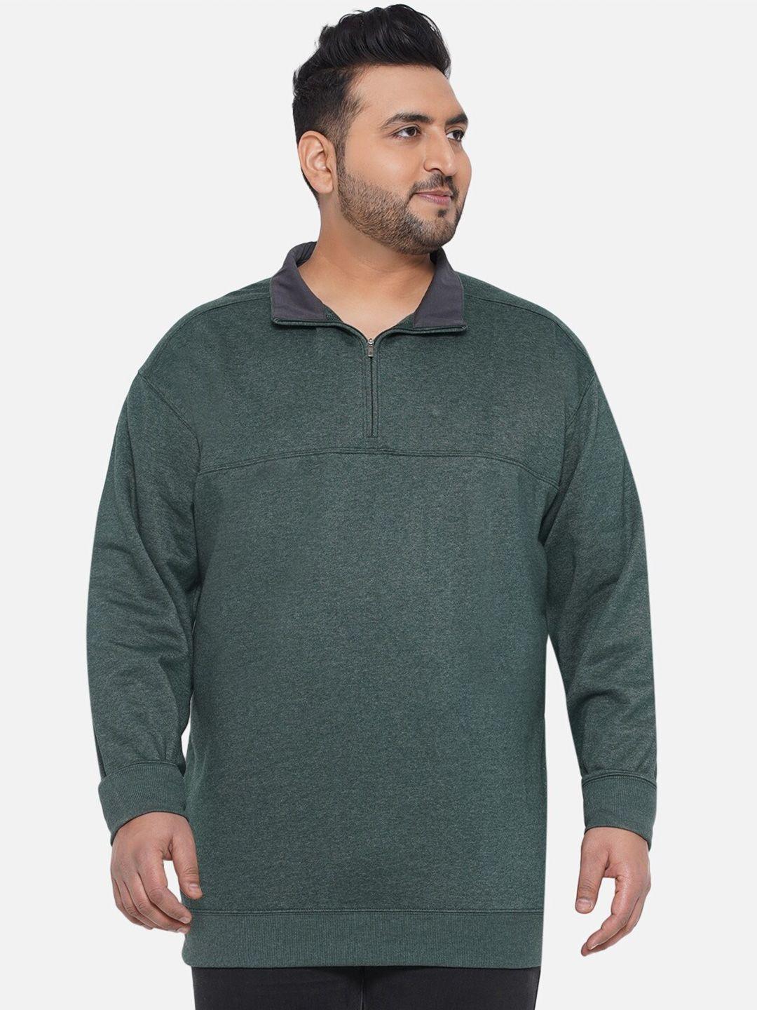 santonio-plus-size-mock-collar-pure-cotton-sweatshirt
