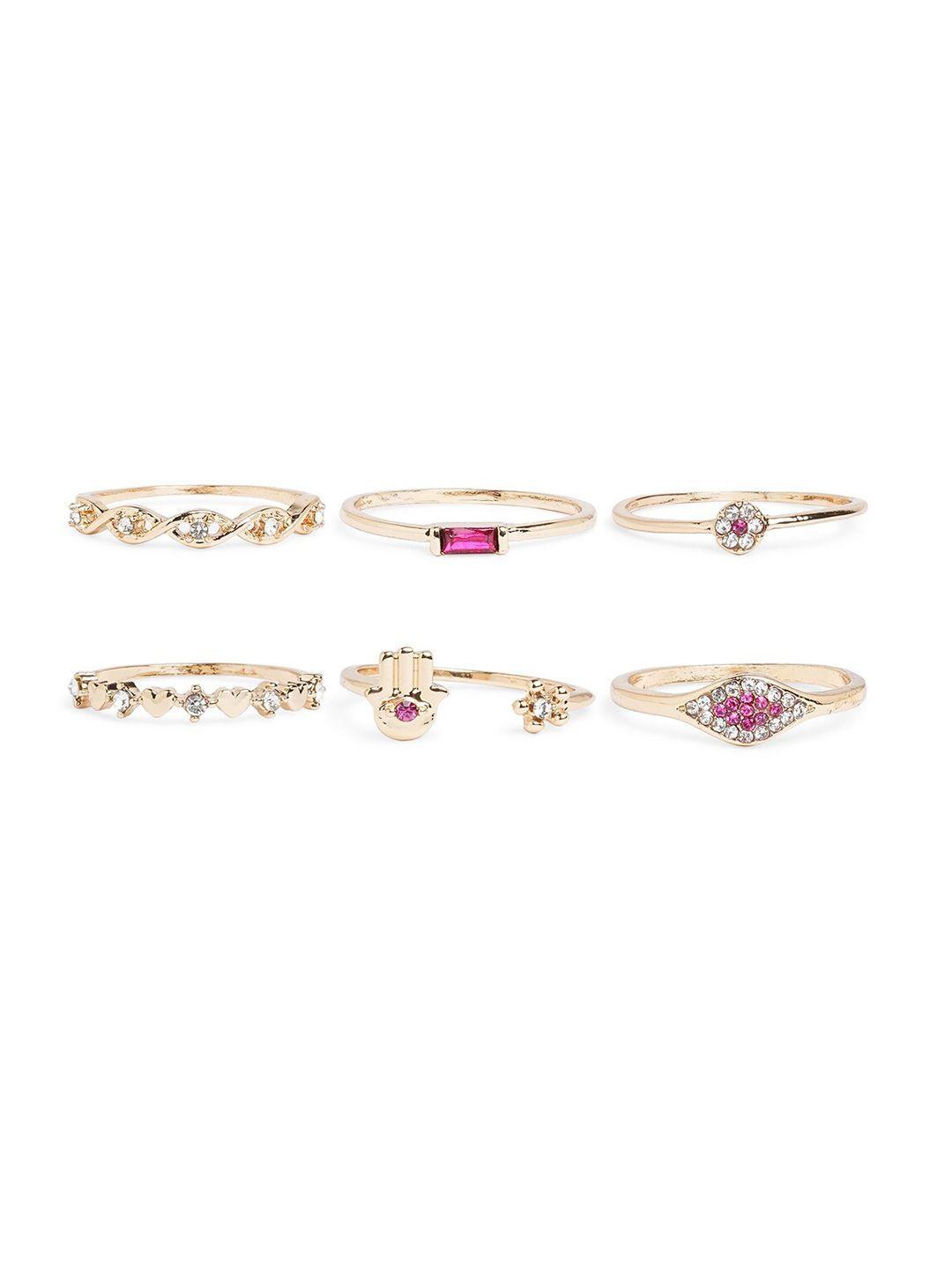aldo-set-of-6-stones-studded-rings