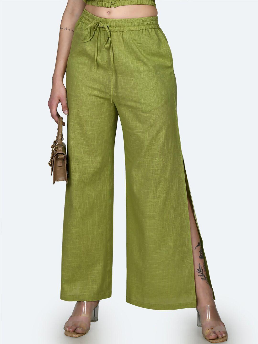 zink-london-women-high-rise-pure-cotton-parallel-trousers