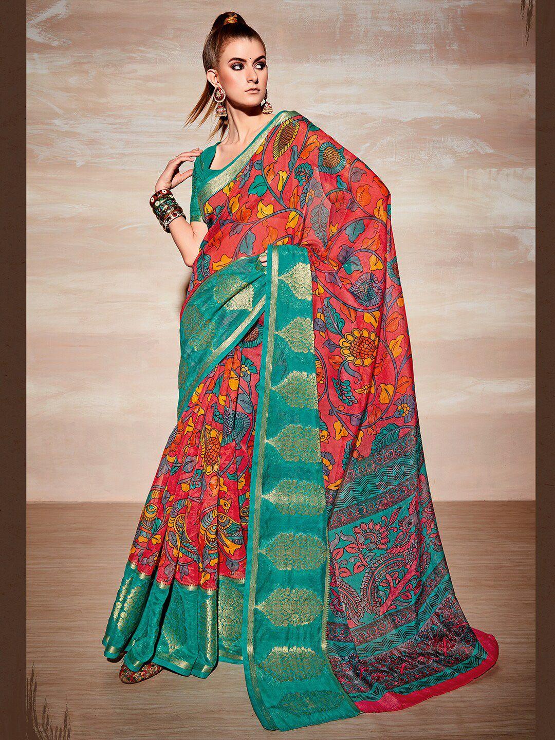 saree-mall-kalamkari-printed-sungudi-sarees