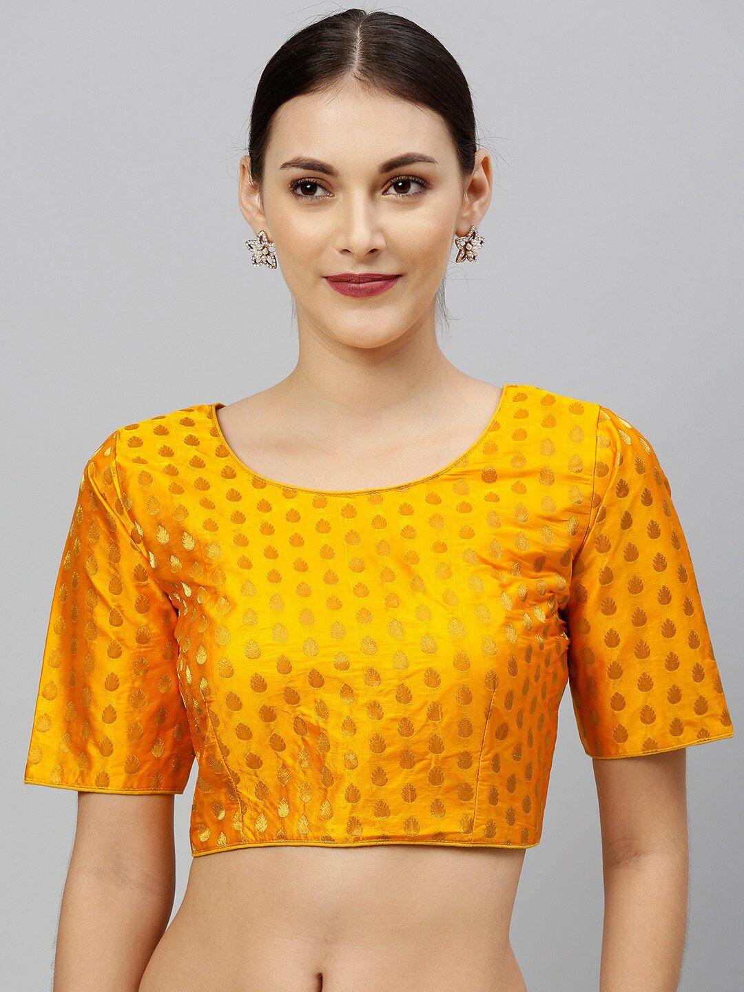 amrutam-fab-woven-design-round-neck-jacquard-saree-blouse