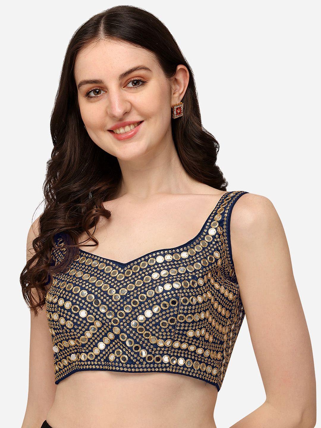 amrutam-fab-sweethart-neck-embroidered-silk-saree-blouse