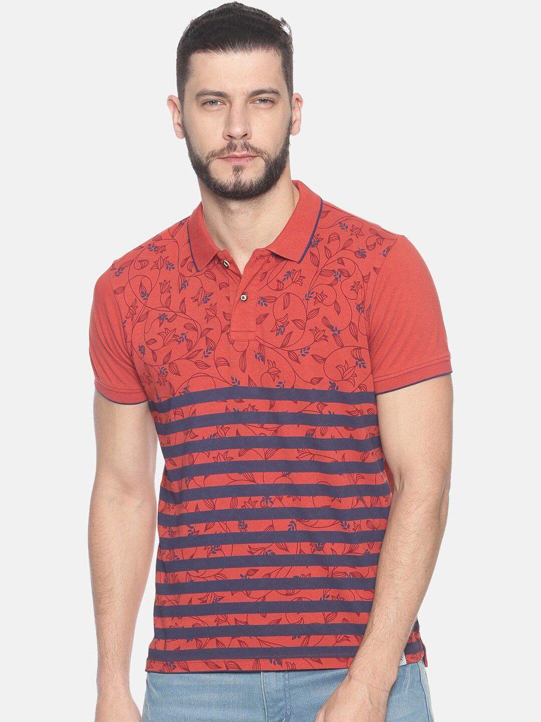 steenbok-polo-collar-floral-printed-regular-fit-pure-cotton-t-shirt