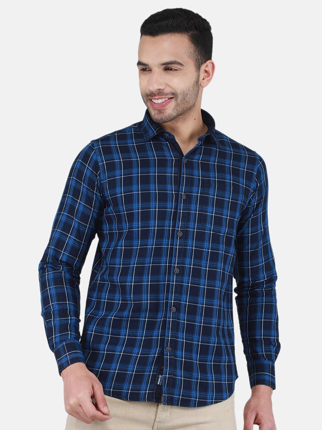 monte-carlo-tartan-checked-opaque-checked-casual-shirt