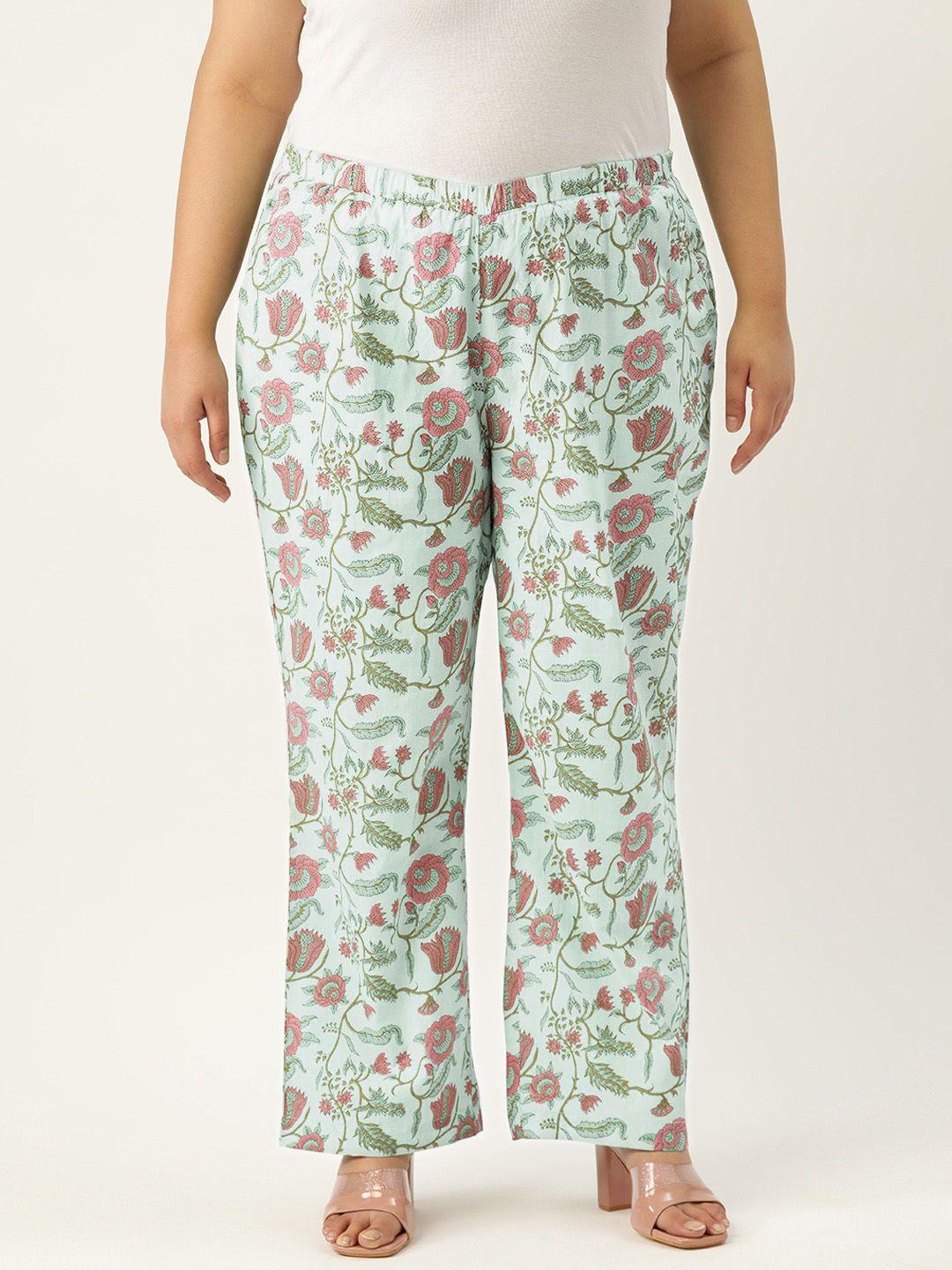 therebelinme-women-sea-green-floral-printed-relaxed-loose-fit-high-rise-trousers
