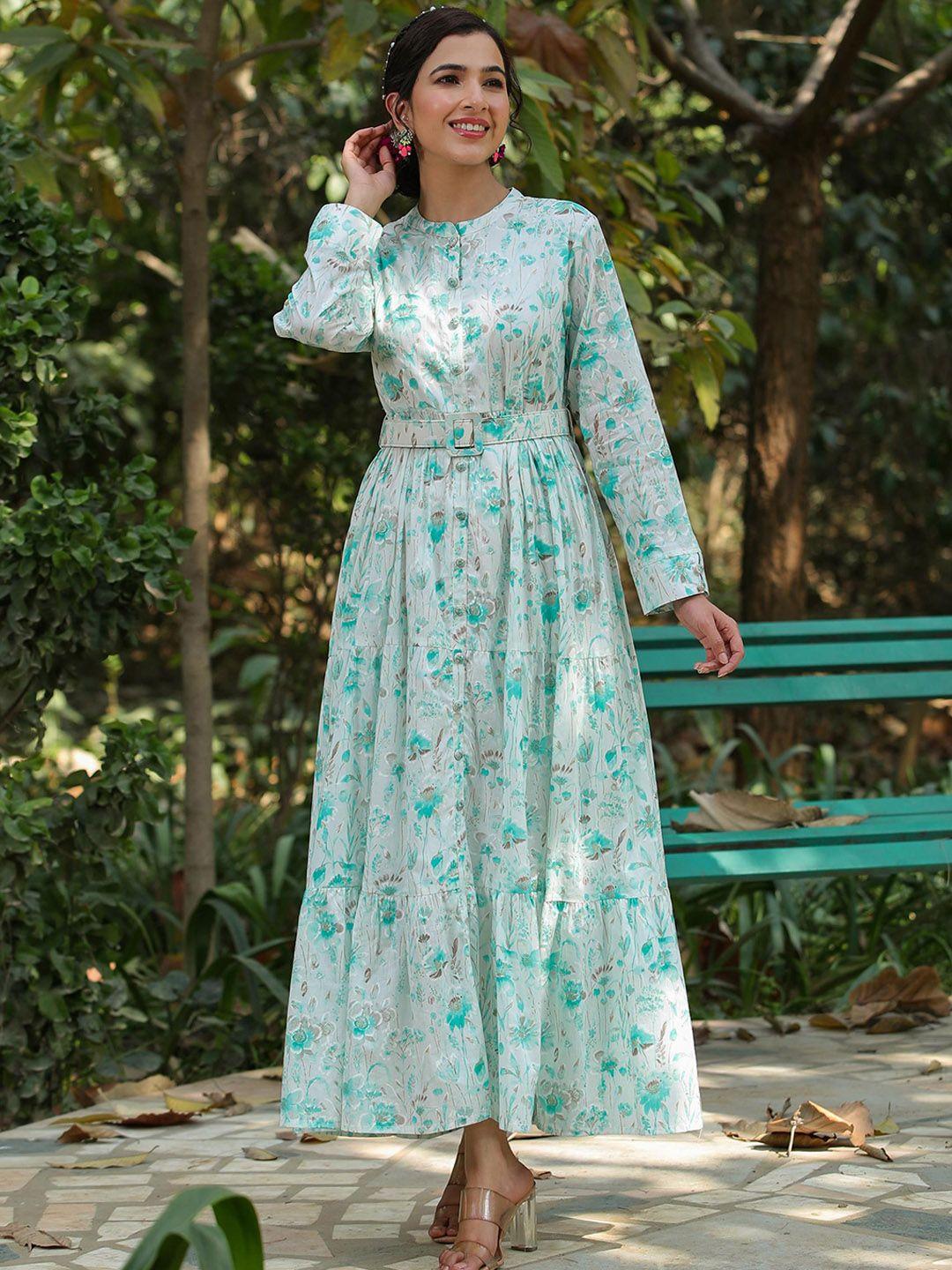 scakhi-floral-printed-cotton-tiered-maxi-dress-with-belt
