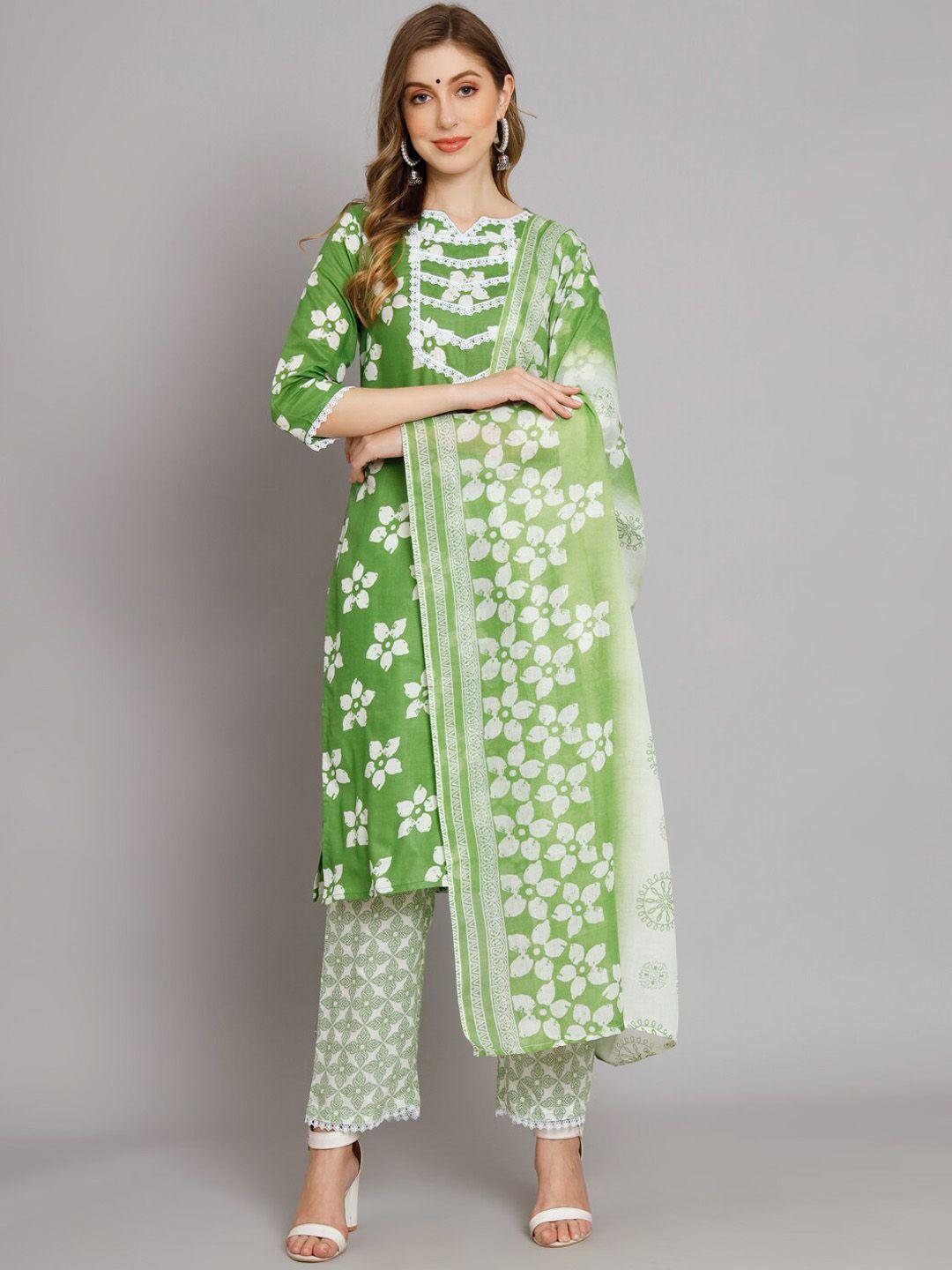 swagg-india-floral-printed-regular-thread-work-kurta-with-trousers-&-with-dupatta