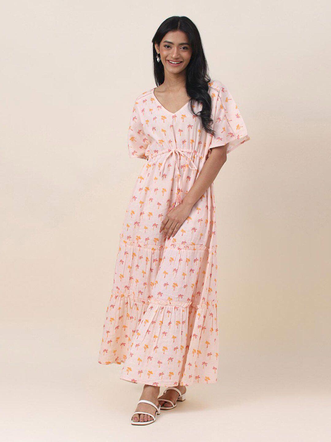 fabindia-floral-printed-pure-cotton-maxi-kaftan-nightdress