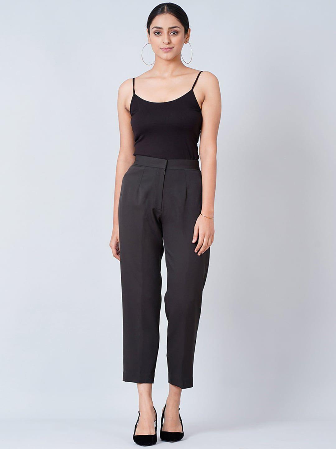 first-resort-by-ramola-bachchan-women-smart-slim-fit-mid-rise-trousers