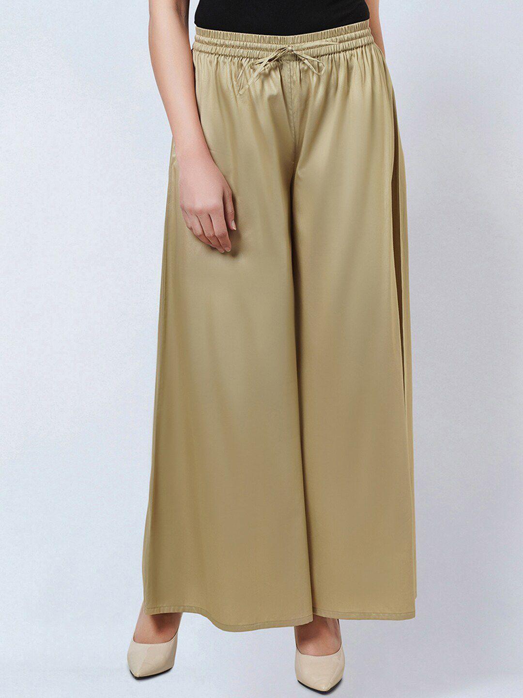 first-resort-by-ramola-bachchan-women-relaxed-high-rise-flared-cotton-trousers