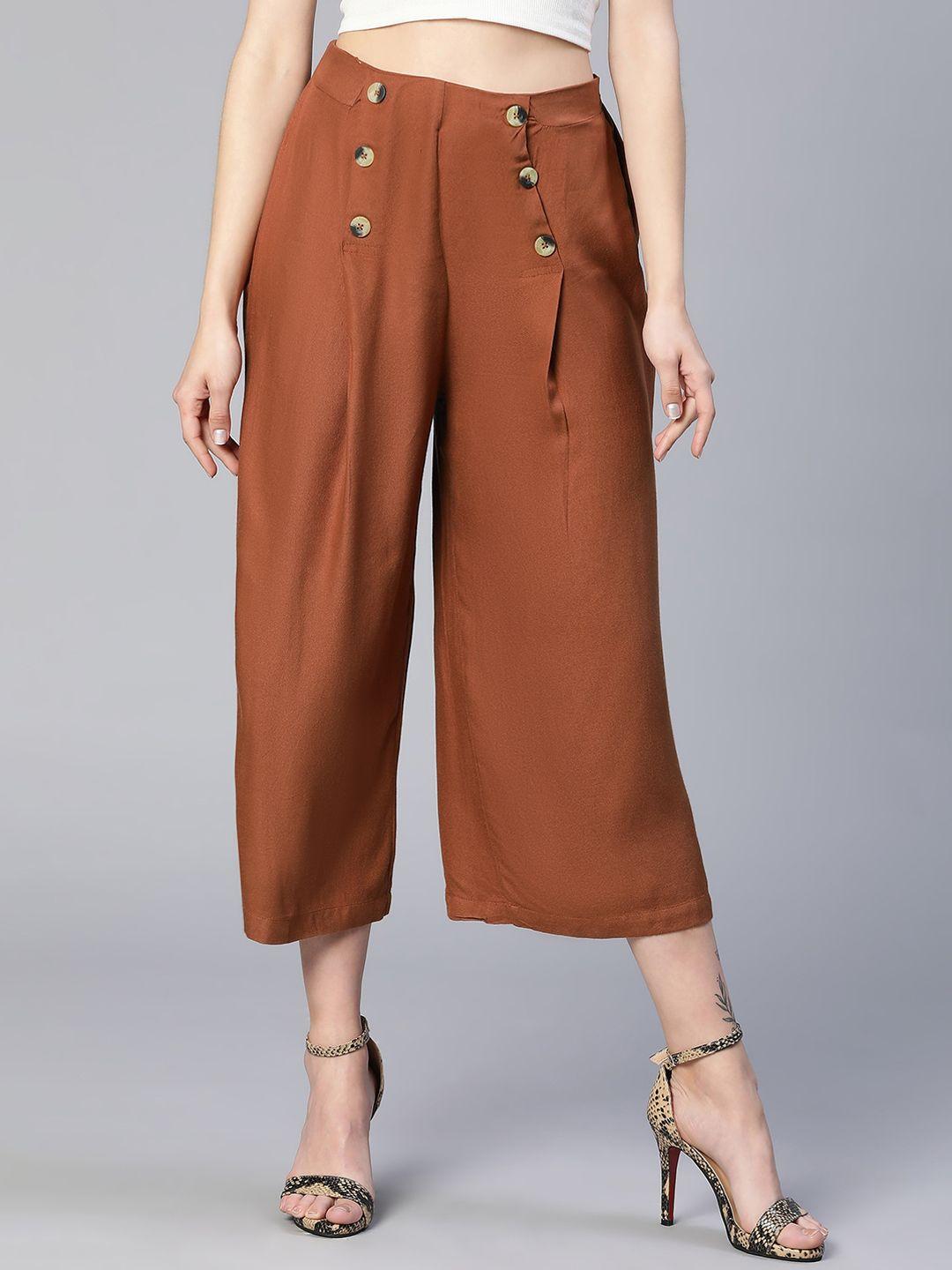 oxolloxo-button-detail-relaxed-straight-leg-culottes