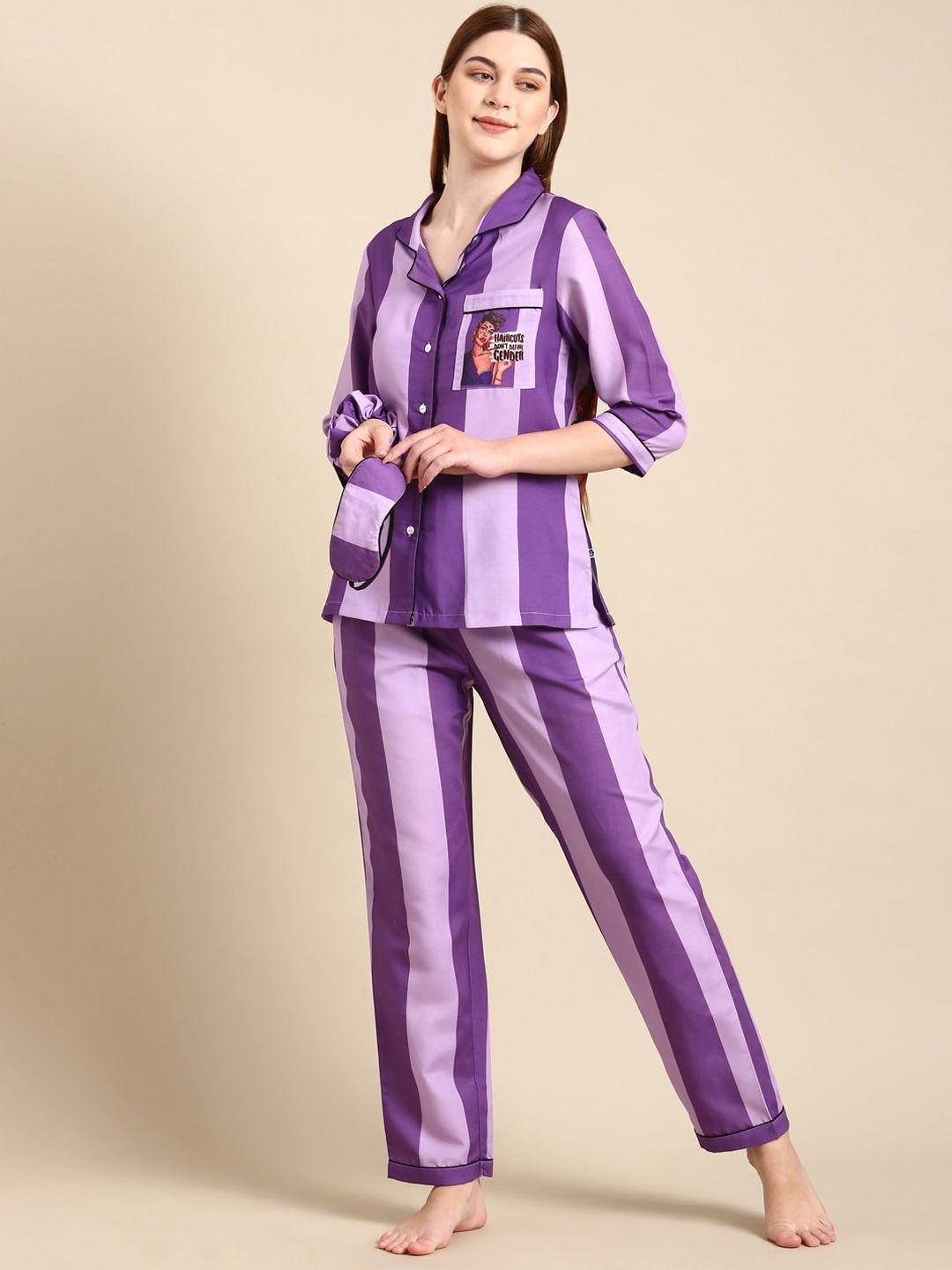 bannos-swagger-purple-&-black-striped-night-suit