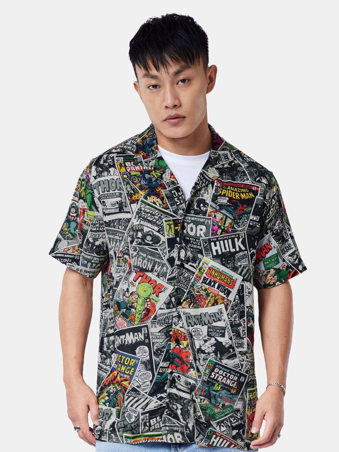 the-souled-store-black-avengers-graphic-printed-relaxed-fit-casual-shirt