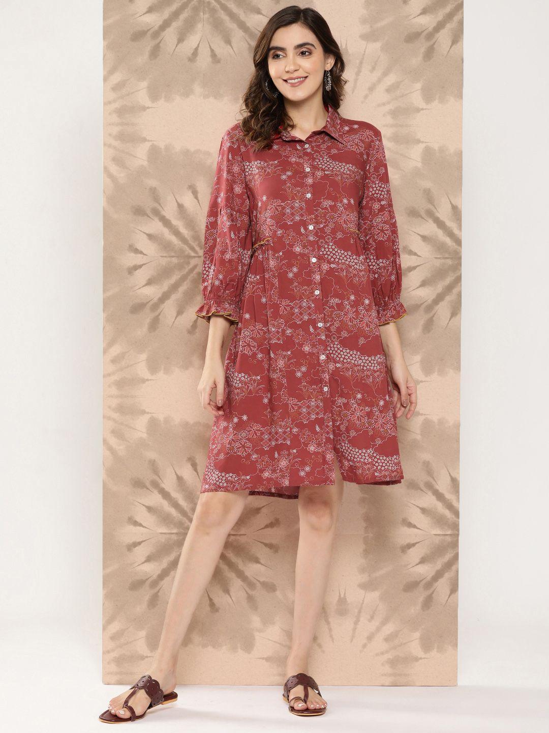 nayam-by-lakshita-floral-printed-ruffled-shirt-dress