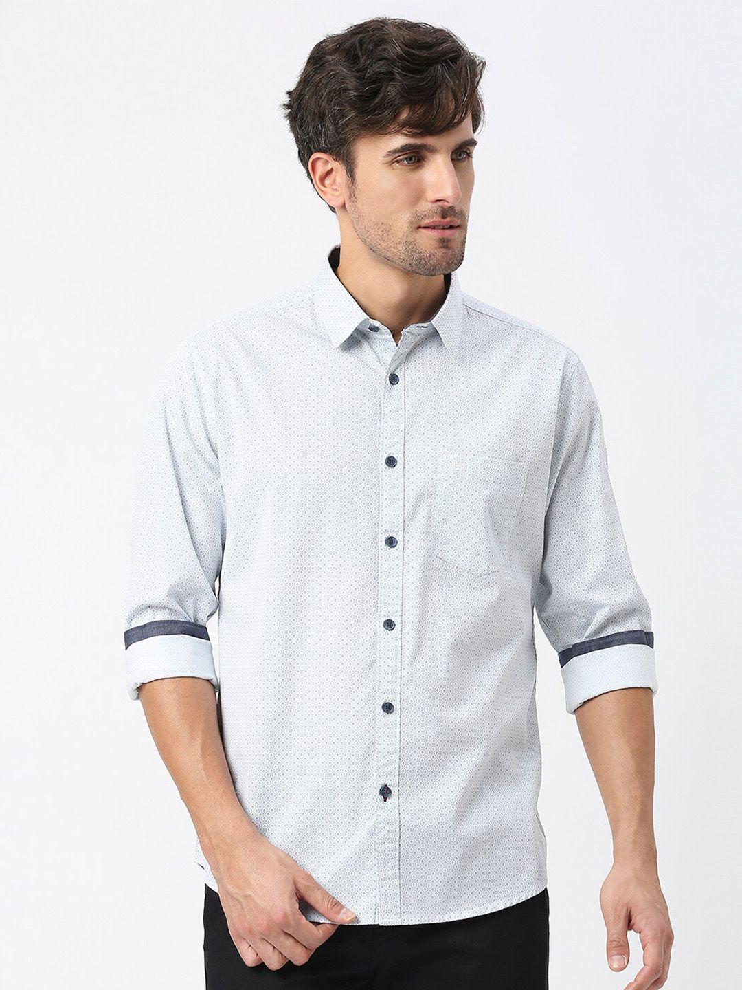 dragon-hill-slim-fit-micro-ditsy-printed-cotton-shirt