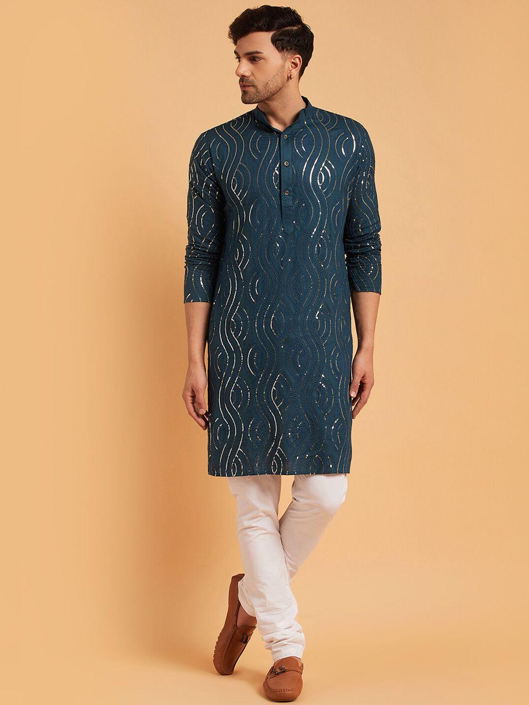 sojanya-ethnic-motifs-embroidered-sequinned-pure-cotton-kurta