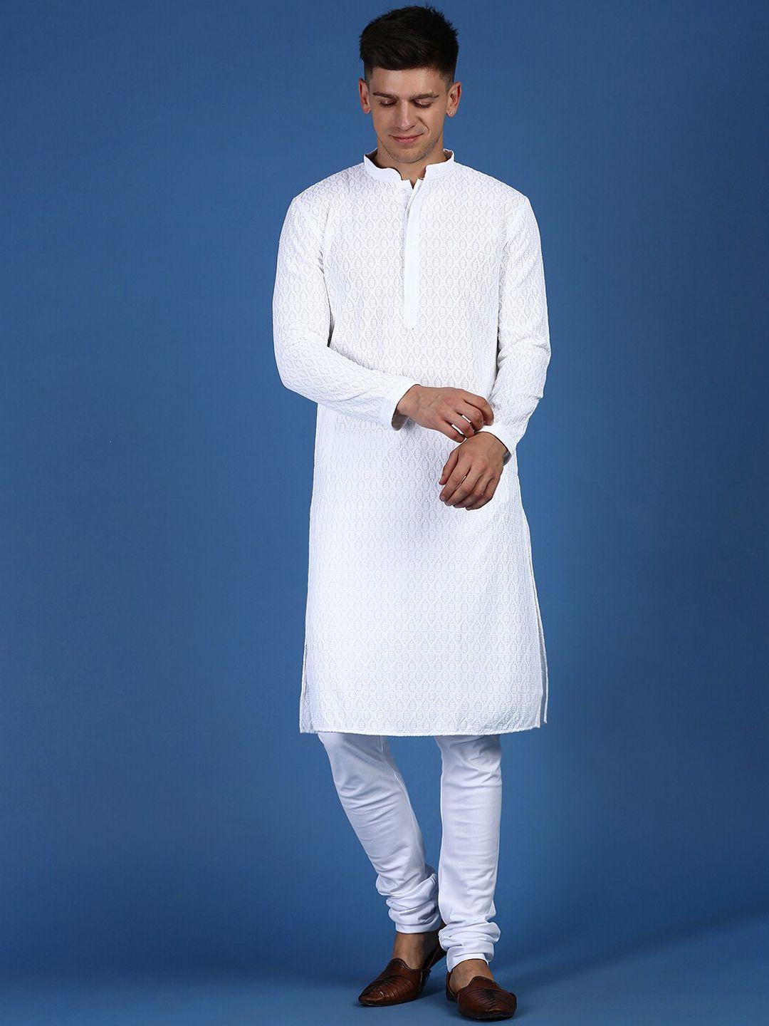 sanwara-ethnic-motifs-embroidered-thread-work-pure-cotton-kurta-with-churidar