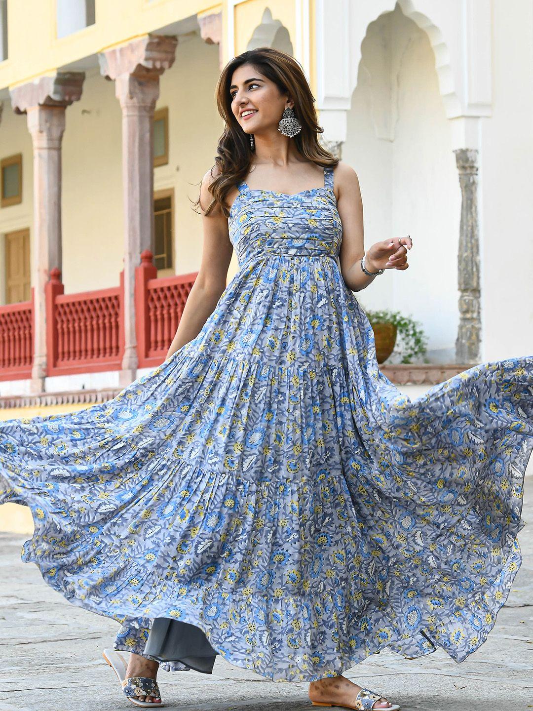 bunaai-floral-printed-fit-&-flare-maxi-ethnic-dresses