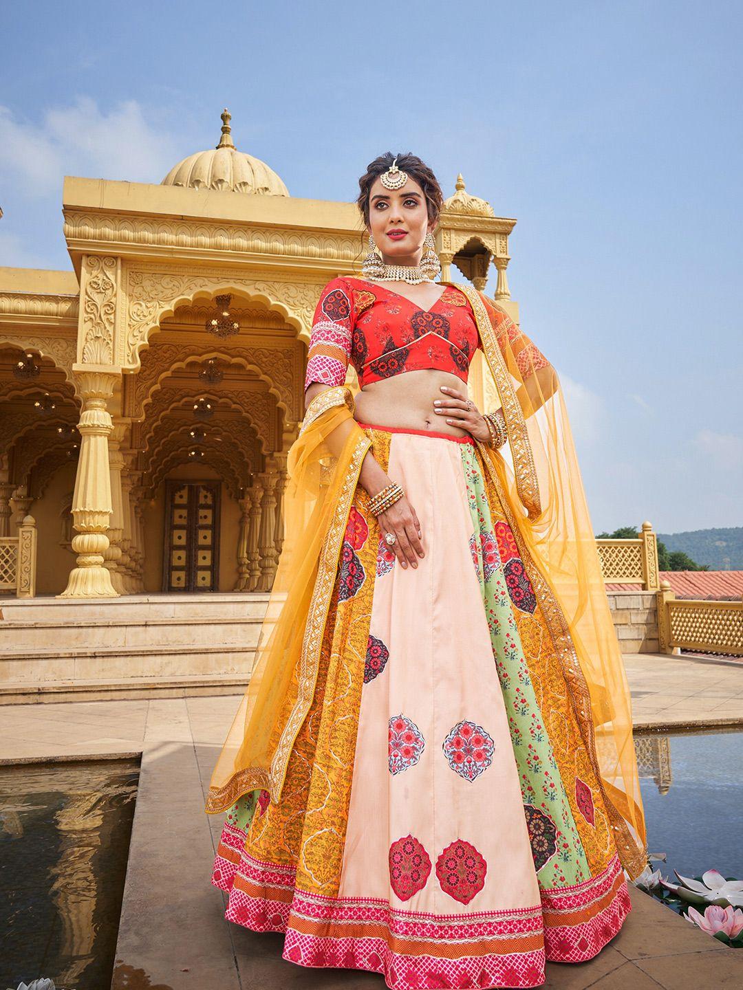 looknbook-art-vaishali-silk-printed-sequins-gota-patti-work-lehenga-choli
