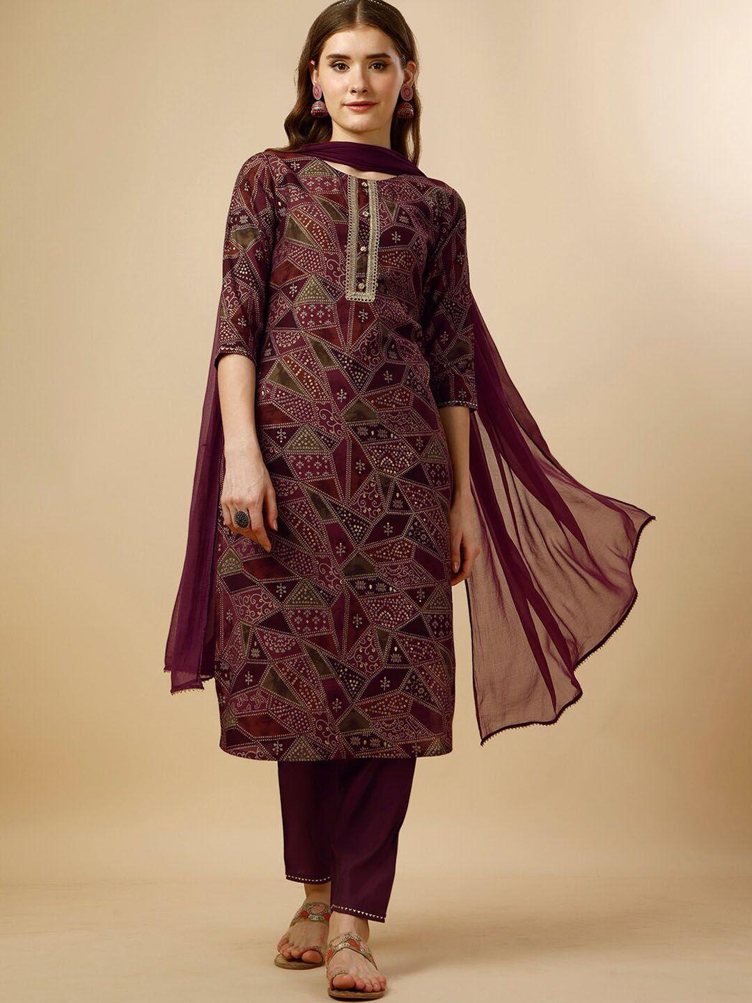berrylicious-ethnic-motifs-printed-chanderi-cotton-kurta-with-trousers-&-dupatta