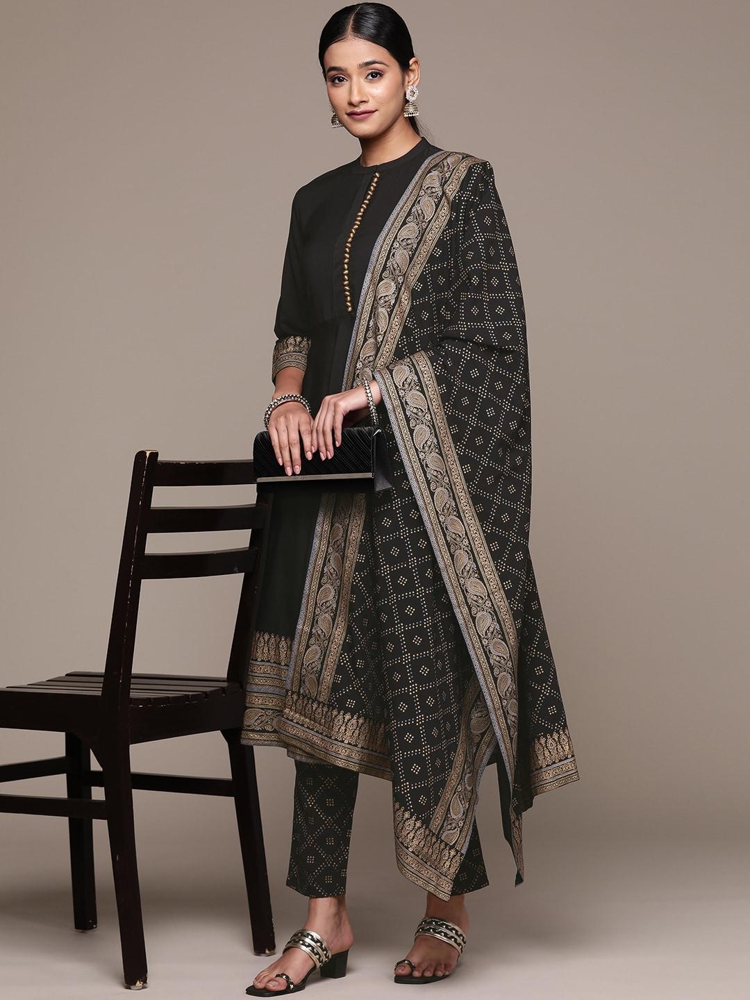 ziyaa-women-ethnic-motifs-printed-regular-kurta-with-trousers-&-with-dupatta