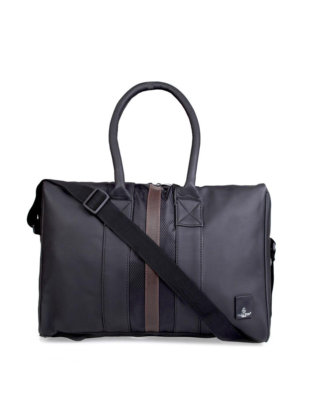 carlton-london-textured-leather-duffel-bag