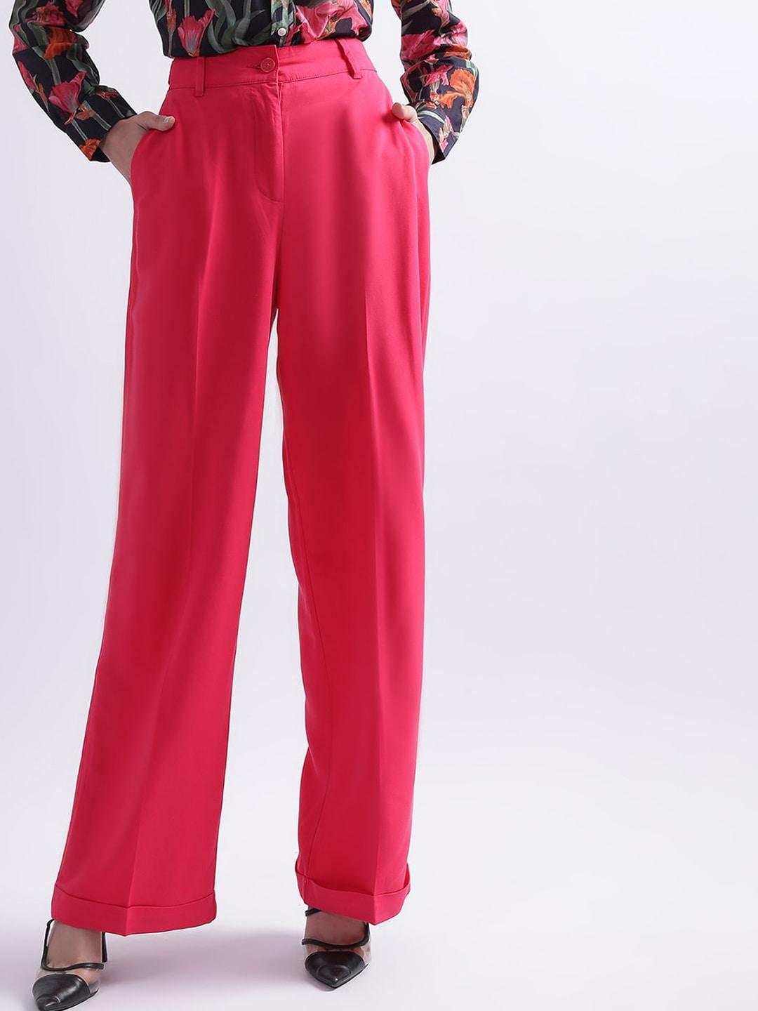 gant-women-relaxed-flared-high-rise-pleated-parallel-trousers