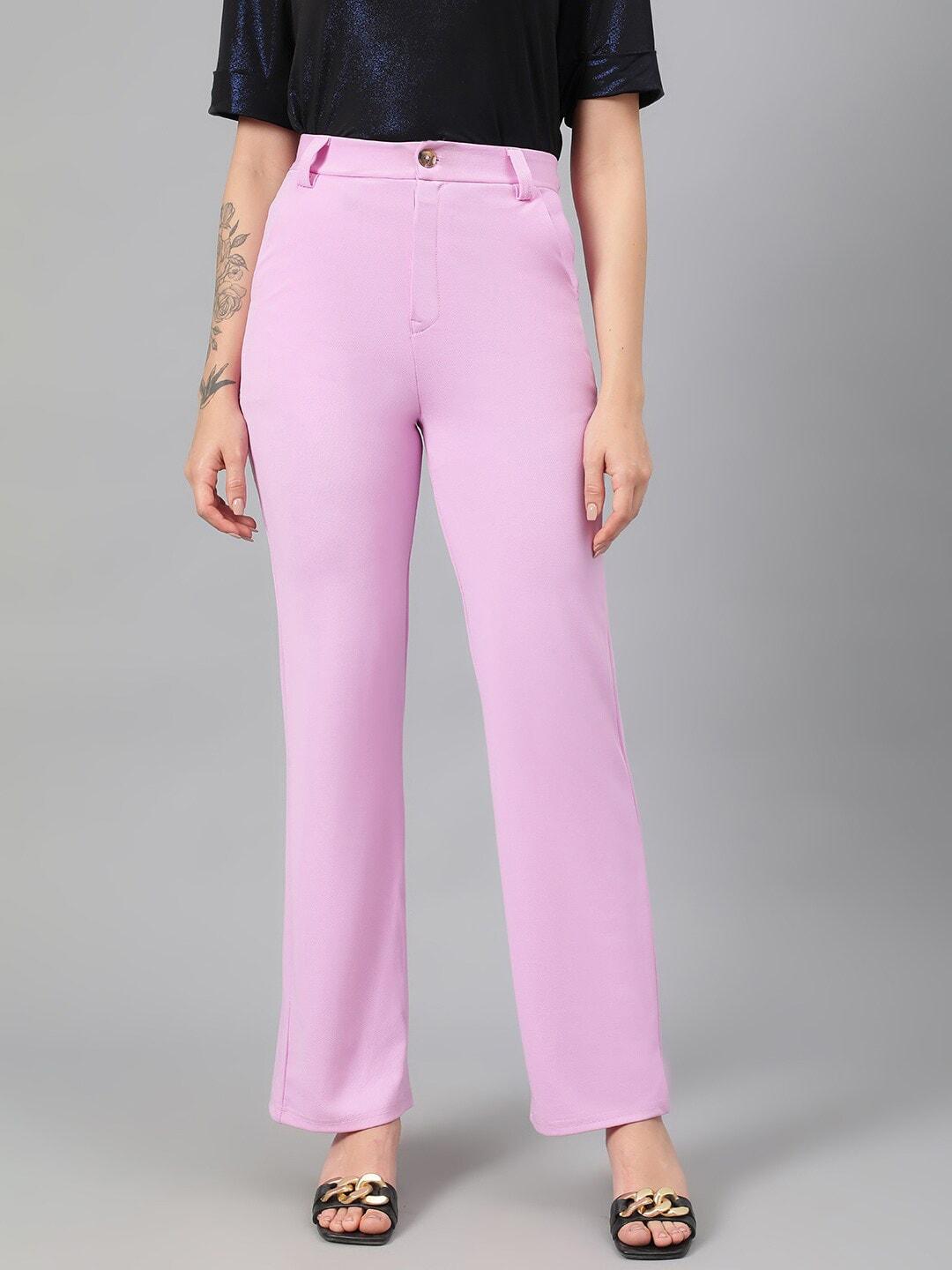kotty-women-purple-relaxed-straight-leg-fit-high-rise-easy-wash-trousers