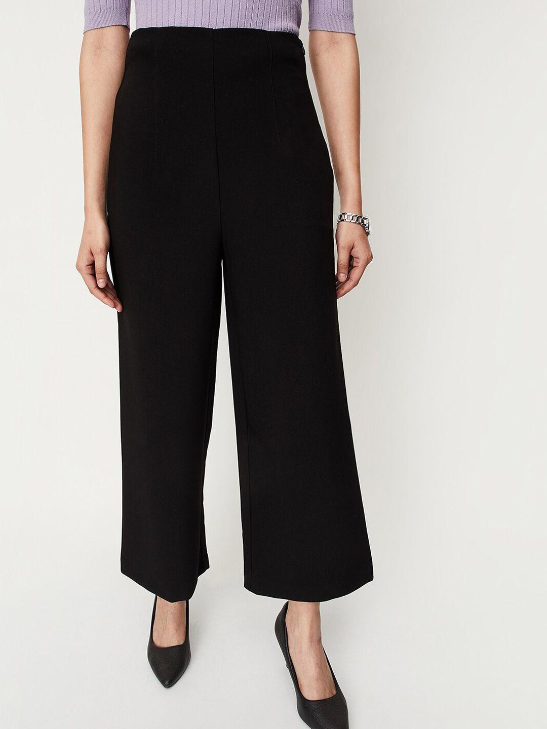 max-women-high-rise-plain-parallel-trousers