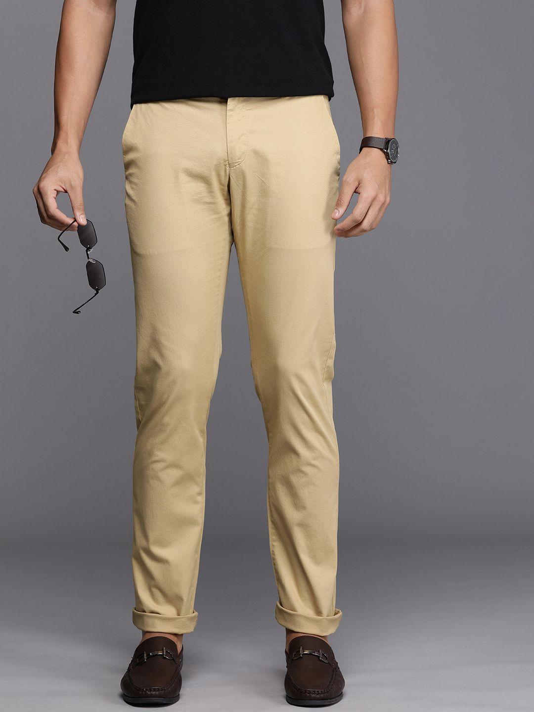allen-solly-men-textured-slim-fit-trousers